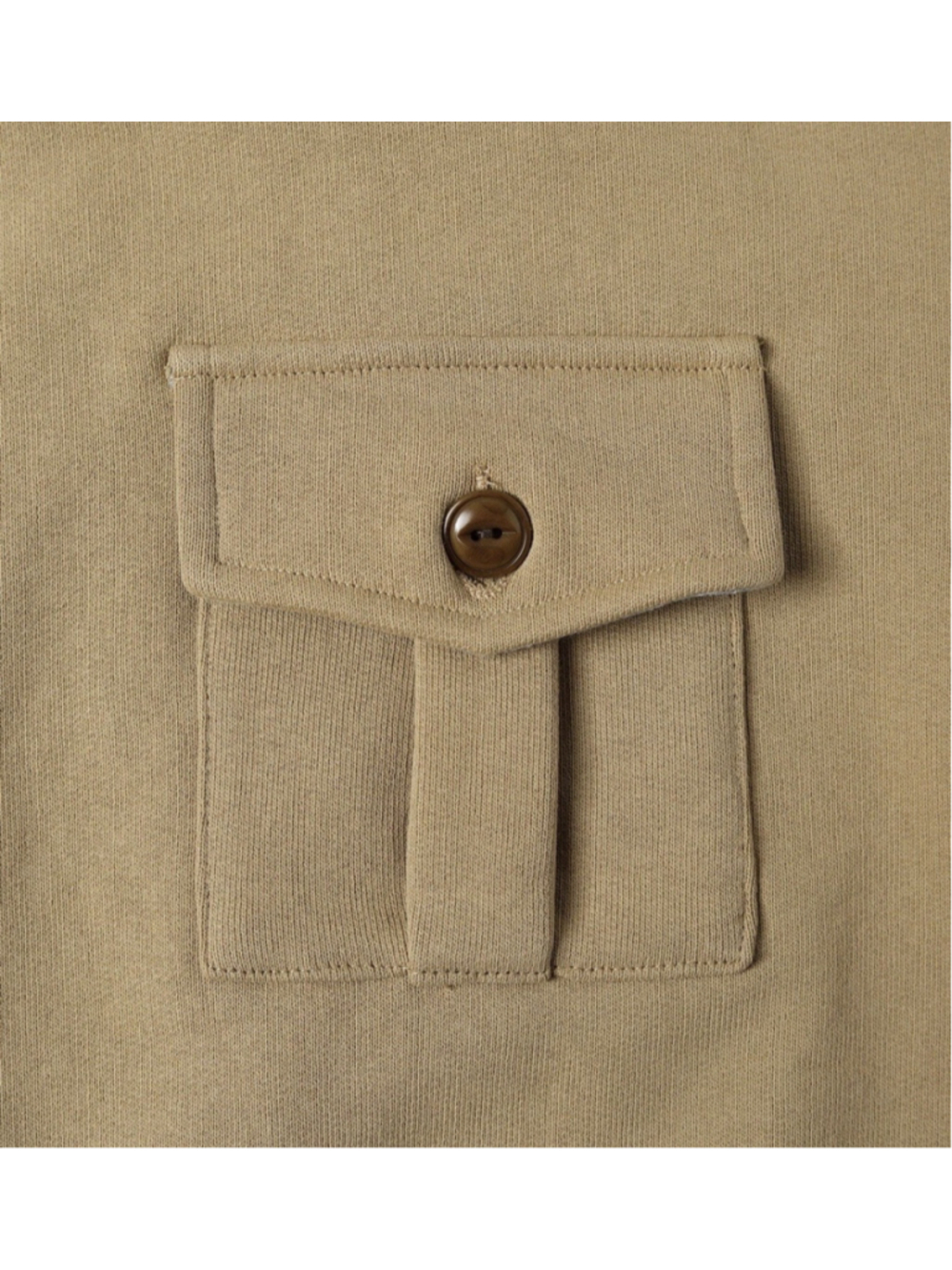 Military Pocket Sweatshirt - Khaki Non Stock Mfg. Co. 38M USA Ship - Picture 5 of 5